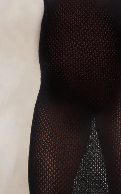 Maternity Black Knitted Scoop Back Maxi Dress