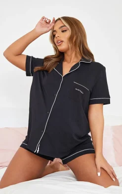 Maternity Black Mama Pajama Shorts