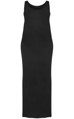 Maternity Black Scoop Neck Maxi Dress