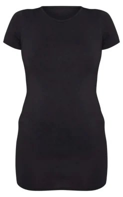 Maternity Black Short Sleeve Basic T Shirt Dress