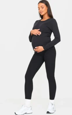 Maternity Black Snatched Sculpt Leggings
