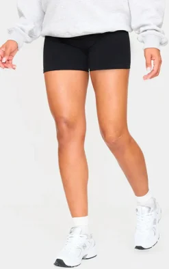 Maternity Black Snatched Sculpt Biker Shorts