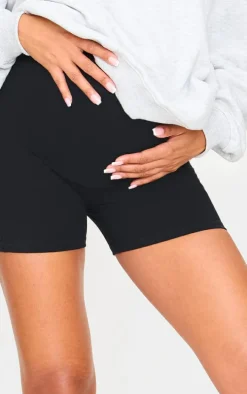 Maternity Black Snatched Sculpt Biker Shorts