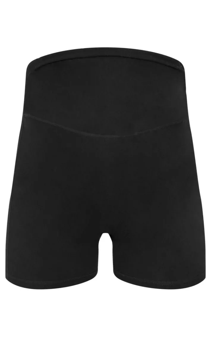 Maternity Black Snatched Sculpt Biker Shorts