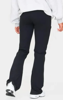 Maternity Black Snatched Sculpt Pocket Flared Leggings