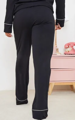 Maternity Black Wide Leg PJ Pants