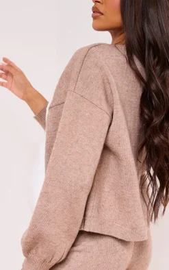 Maternity Brown Knit Cardigan