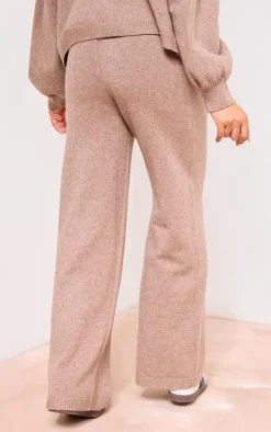 Maternity Brown Knit Wide Leg Pants