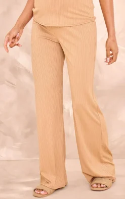 Maternity Camel Straight Leg Pants