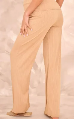 Maternity Camel Straight Leg Pants