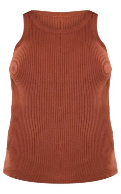 Maternity Coffee Knitted Longline Vest