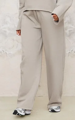 Maternity Grey Fleeceback Wide Leg Sweatpants