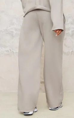 Maternity Grey Fleeceback Wide Leg Sweatpants