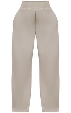 Maternity Grey Fleeceback Wide Leg Sweatpants