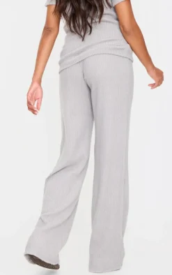 Maternity Grey Marl Brushed Rib Flared Pants
