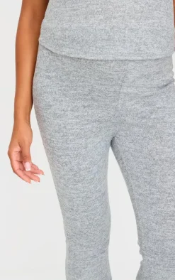 Maternity Grey Marl Brushed Flared Pants