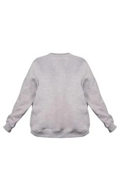 Maternity Grey Marl Oversized Basic Sweatshirt