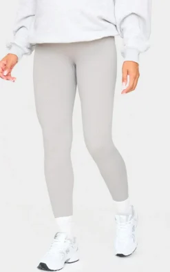 Maternity Grey Snatched Rib Leggings