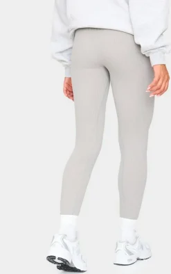 Maternity Grey Snatched Rib Leggings