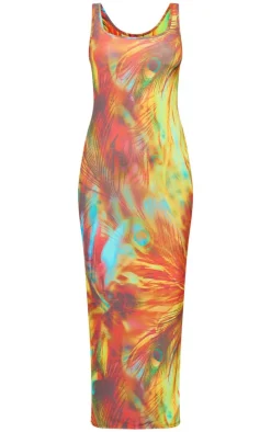 Maternity Multi Slinky Floral Print Maxi Dress