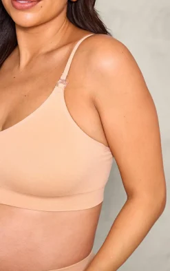 Maternity Nude Seamless Adjustable Nursing Bra
