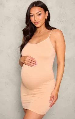 Maternity Nude Seamless Mini Dress