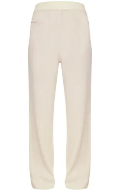 Maternity Oatmeal Knitted Wide Leg Pants