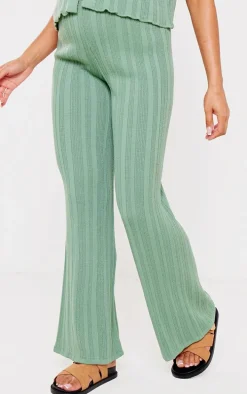 Maternity Sage Green Knit Wide Leg Pants