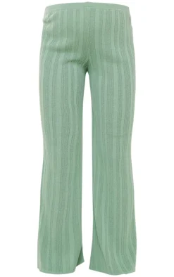 Maternity Sage Green Knit Wide Leg Pants