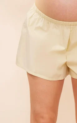 Maternity Sage Poplin Low Rise Shorts