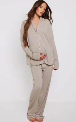 Maternity Sand Wide Leg PJ Pants