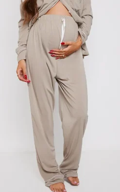 Maternity Sand Wide Leg PJ Pants