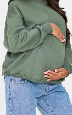 Maternity Sea Green Ultimate Oversized Sweatshirt