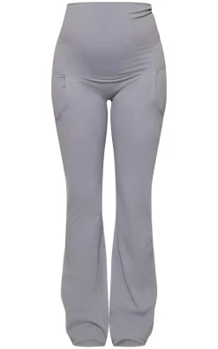 Maternity Slate Grey Pocket Flared Leggings