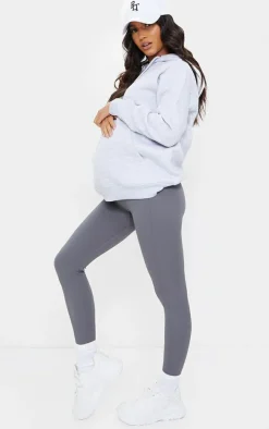 Maternity Slate Snatched Ribbed Leggings