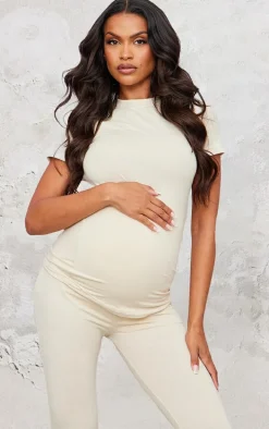 Maternity Stone Marl Short Sleeve T-shirt