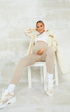 Maternity Stone Snatched Rib Leggings