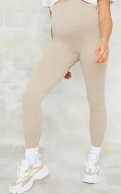 Maternity Stone Snatched Rib Leggings