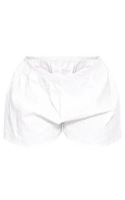 Maternity White Broderie Detail Shorts