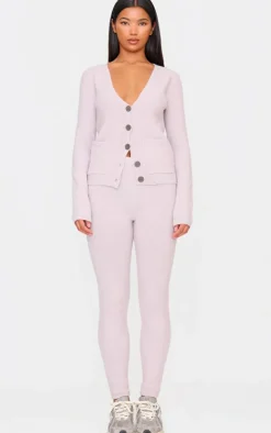 Mauve Basic Knit Leggings