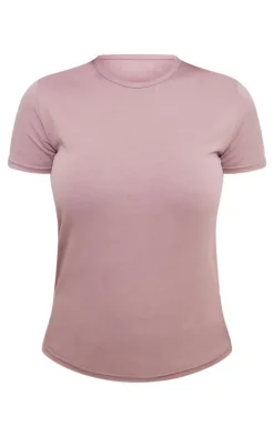Mauve Premium Cap Sleeve Cotton T- Shirt