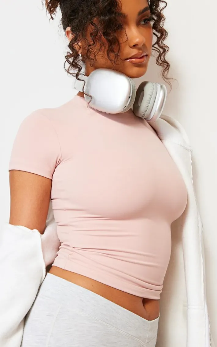 Mauve Snatched Sculpt Short Sleeve T Shirt