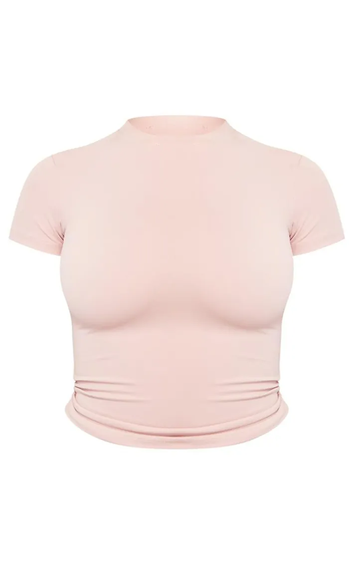 Mauve Snatched Sculpt Short Sleeve T Shirt