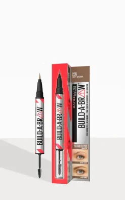Maybelline Build-A-Brow 2 Easy Steps Eye Brow Pencil and Gel Soft Brown