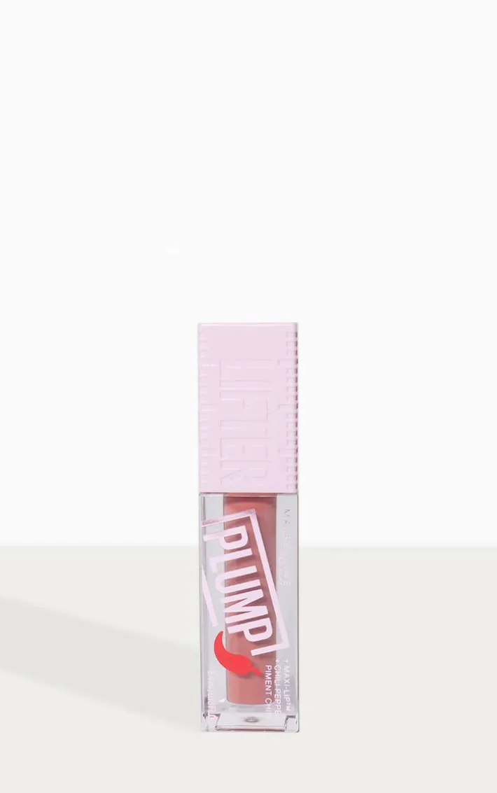 Maybelline Lifter Gloss Plumping Lip Gloss With Hyaluronic Acid and Chilli Pepper Peach Fever
