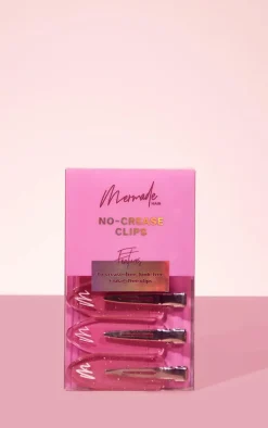 Mermade Hair No-Crease Clips Pink 6 Pack
