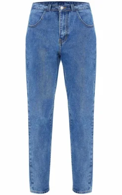 Mid Blue Wash Basic Straight Leg Jean