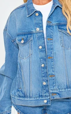 Mid Blue Wash Classic Oversized Denim Jacket
