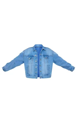 Mid Blue Wash Classic Oversized Denim Jacket