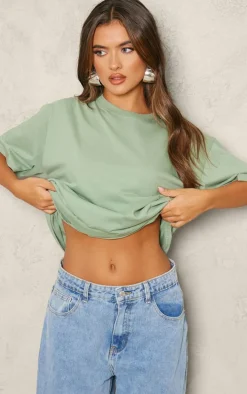 Mint Vanilla Matcha Graphic Oversized T Shirt